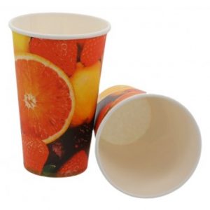 pahare carton imprimat fructe