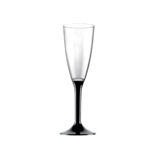 PAHARE DIN PLASTIC PENTRU SAMPANIE CU PICIOR NEGRU
