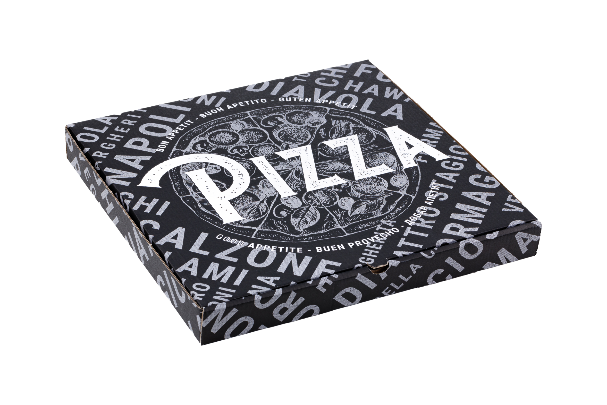 CUTII PIZZA BLACK (100buc/set)