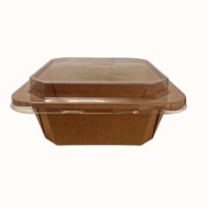 BOL SALATA  PATRAT- KRAFT NATUR 1200 CC (50buc/set)