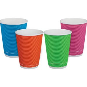 PAHARE CU PERETE TRIPLU MIX COLOR (50 buc/set)