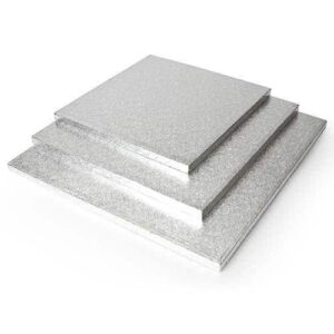 PLATFORME ARGINTII PATRATE PENTRU TORT (10 buc/set)