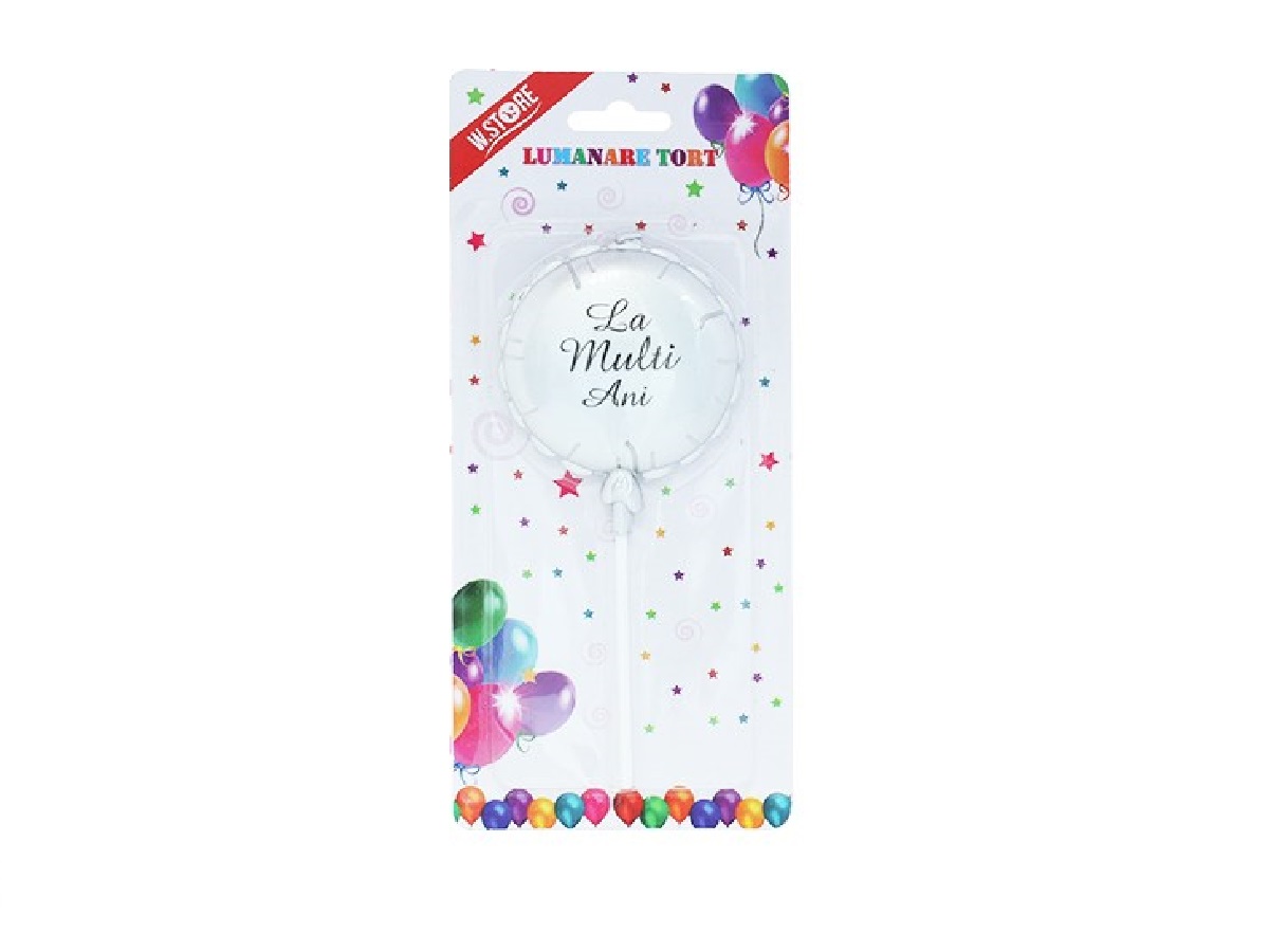 LUMANARE TORT BALON LA MULTI ANI (12 buc/set)