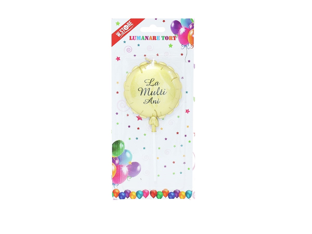 LUMANARE TORT BALON LA MULTI ANI (12 buc/set)