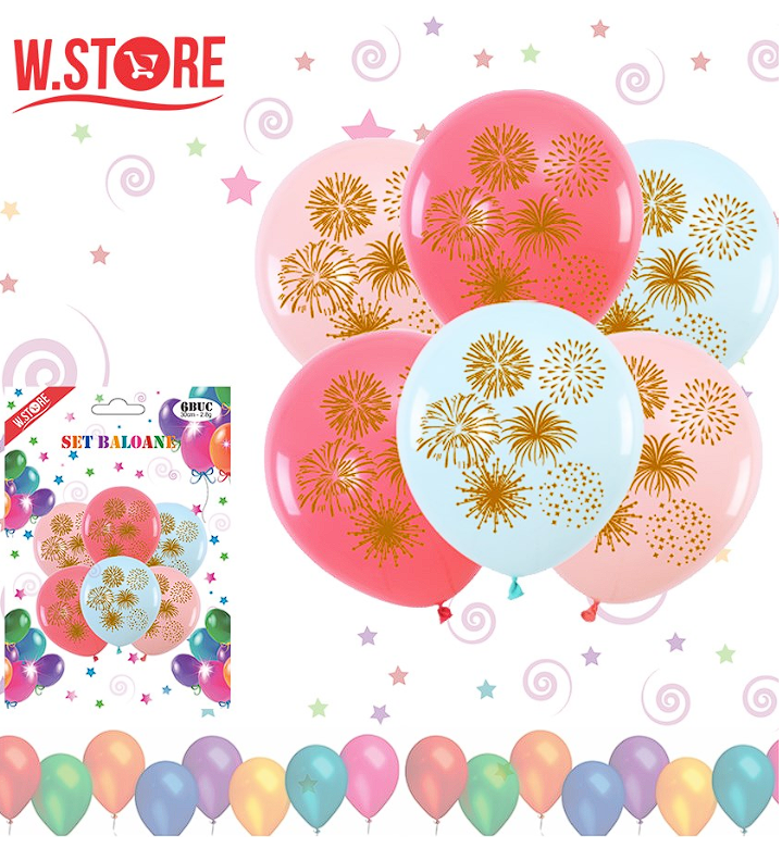 SET BALOANE "ARTIFICII" 25-30 cm (72 BUC/SET)
