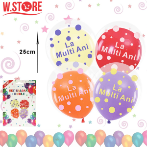 SET BALOANE "LA MULTI ANI" 25-30 cm (48 BUC/SET)