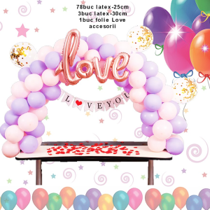 SET ARANJAMENT BALOANE "LOVE" (79 piese)