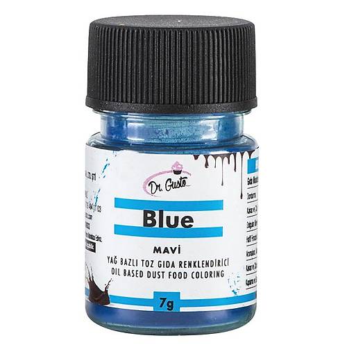 COLORANT PUDRA ALIMENTAR PE BAZA DE ULEI DR. GUSTO, BLUE - 7 gr