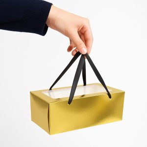 CUTII AURII CU FEREASTRA COZONAC (50 BUC/SET)