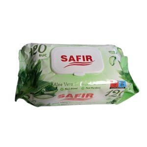 SERVETELE UMEDE SAFIR ALOE VERA CU CAPAC(120 BUC/SET)