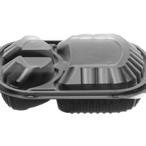 CASEROLE  NEGRE DIN PP 2 COMP + CAPAC BOMBAT  (50 buc/set)