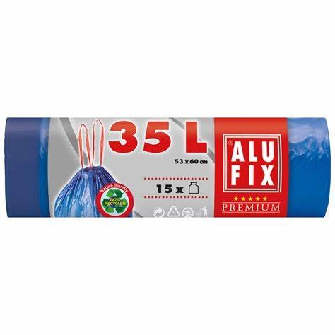SACI MENAJ CU BANDA - 40L (15 buc/rola)